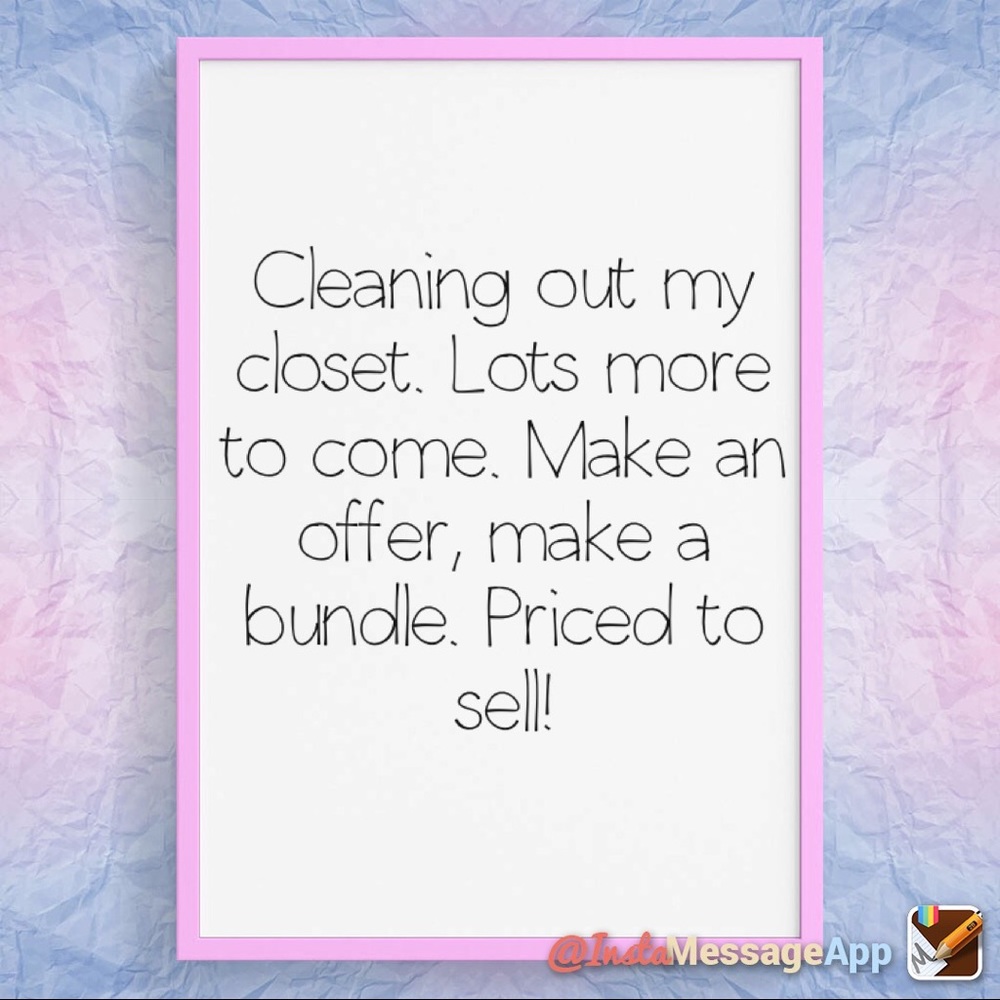 Cleaning out my closet!!!